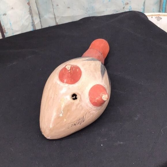 Vintage Hand-Painted Ceramic Bird Figurine Folk Art Style Collectible Home Decor - Picture 6 of 8